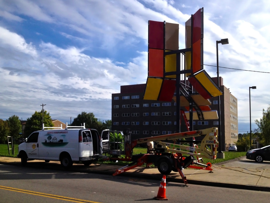 Solar art installation in Pittsburgh, Penn.